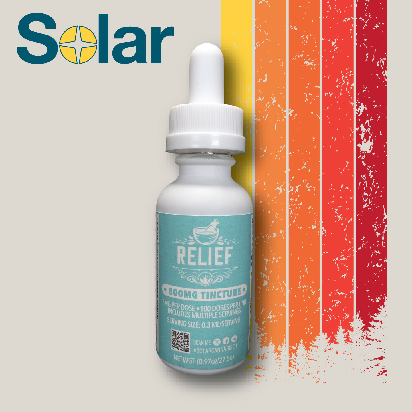 Photograph of product: Relief | Solar Tincture | 500mg