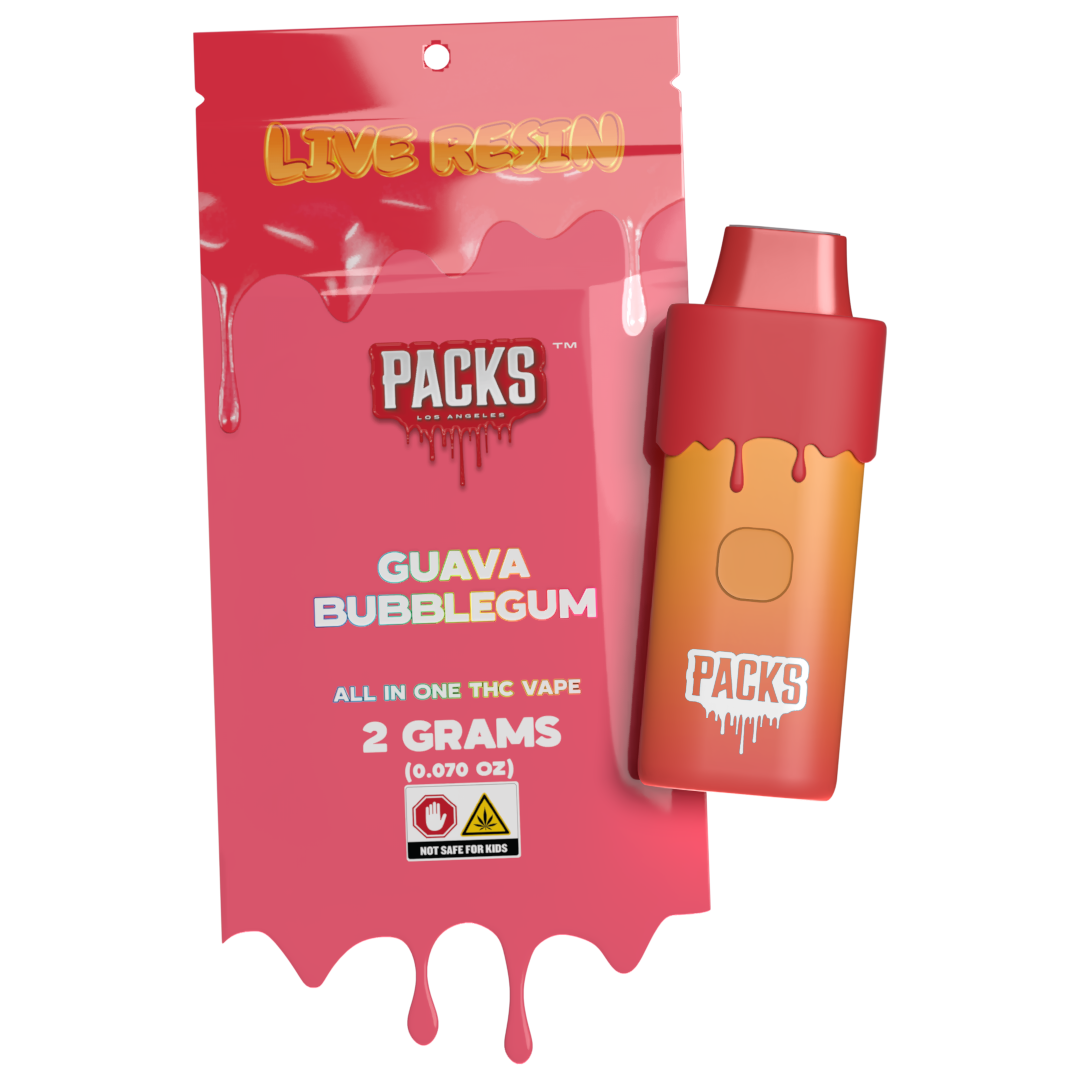 Photograph of product: Pack Pods | Guava Bubblegum | 2g Disposable