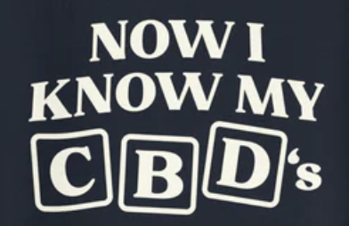 Photograph of product: T-SHIRT NOW I KNOW MY CBD'S GREEN 2XL