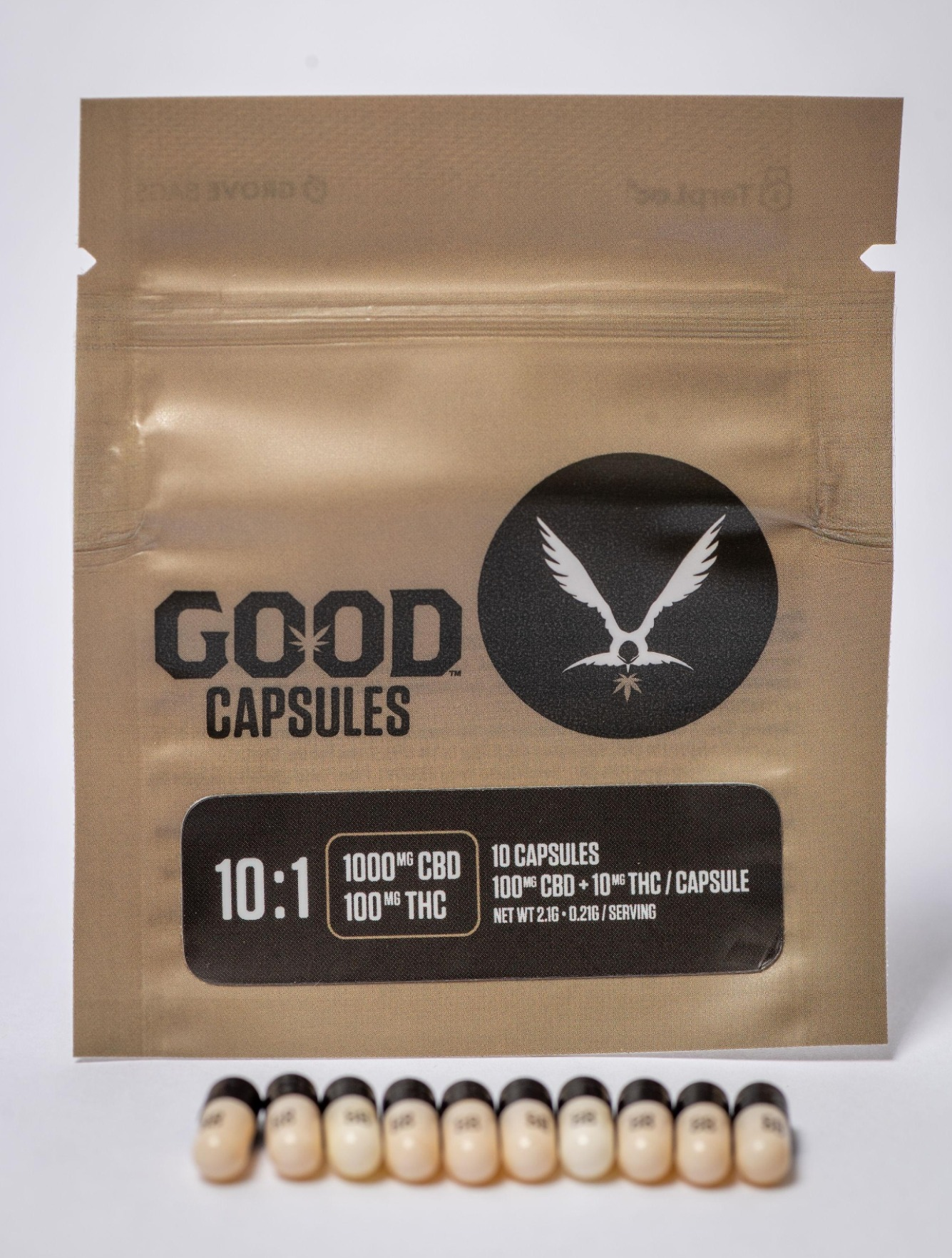 Photograph of product: GOOD Capsules 10 pack - CBD 10:1 (100mg)