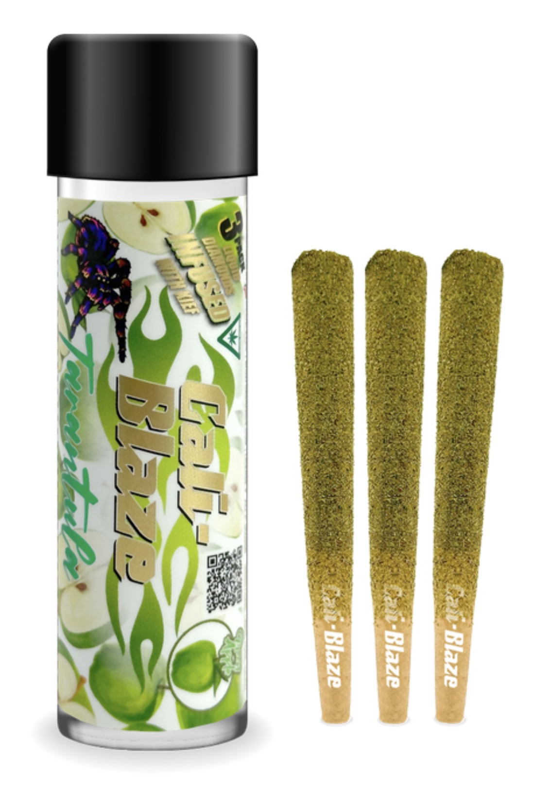 Photograph of product: AU Cali-Blaze: Green Apple Tarantula 3 Pack