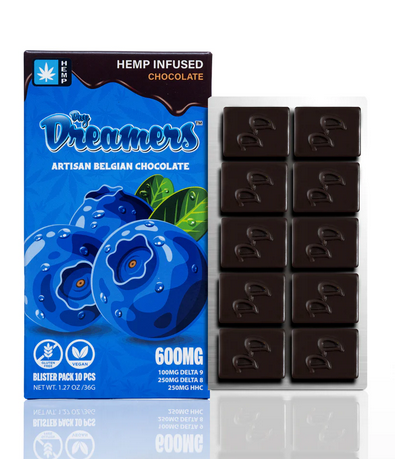 Photograph of product: Day Dreamers Hemp Infused Chocolates - Blueberry