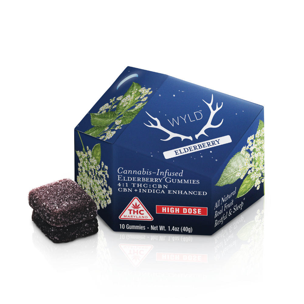 Photograph of product: *High Dose* | Elderberry 2:1 CBN + Oui'd Enhanced Gummies