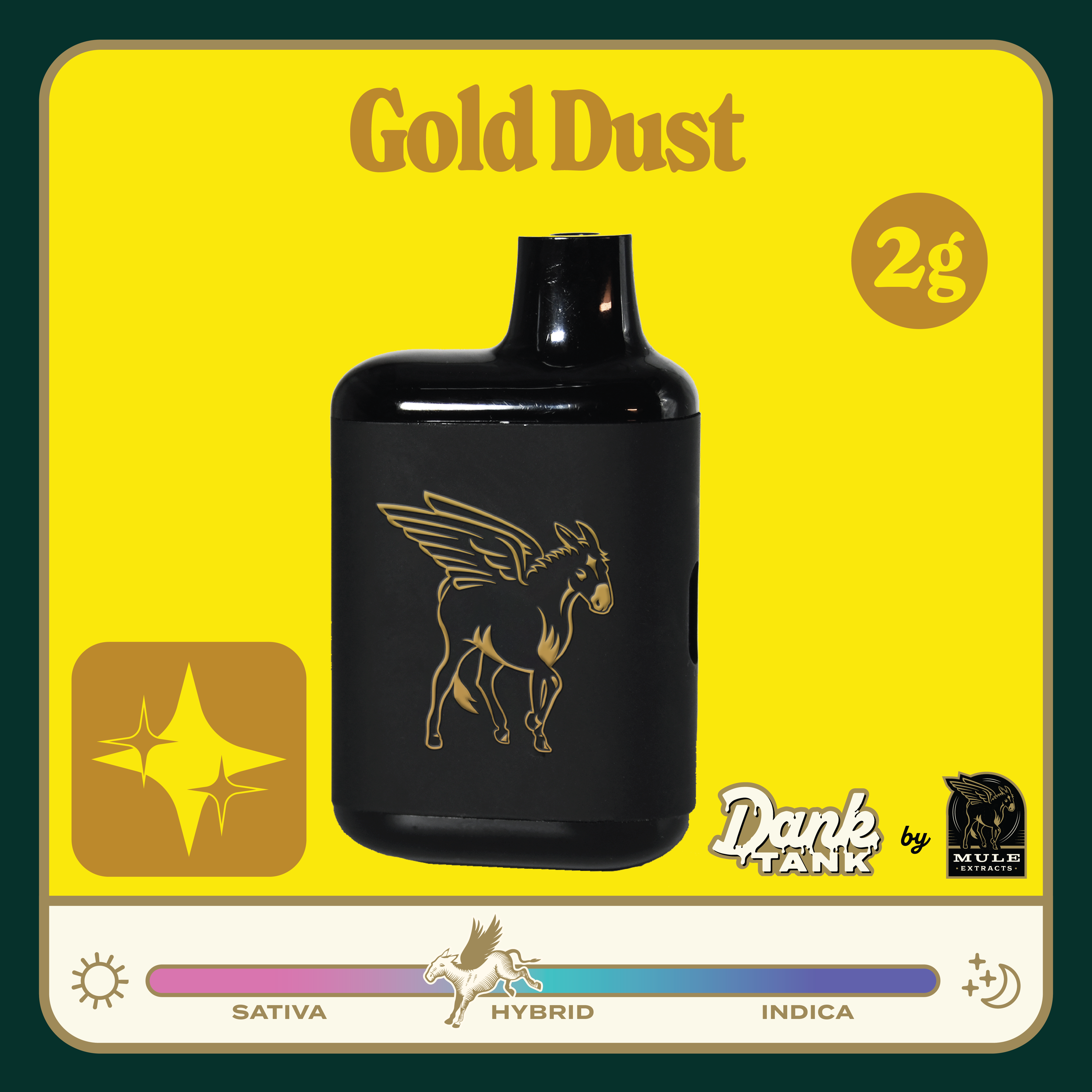 Photograph of product: Gold Dust Live Resin Dank tank (Mule)