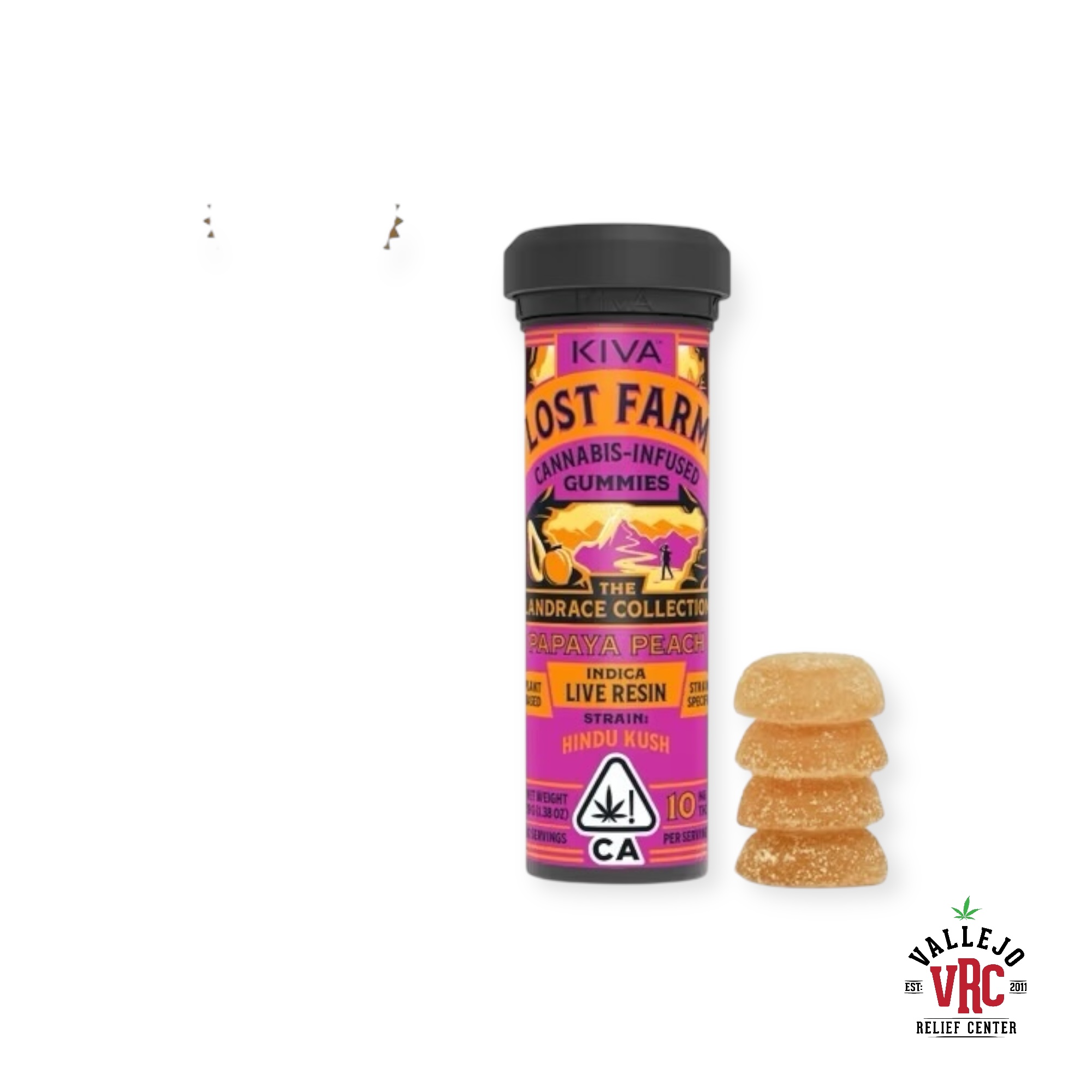 Photograph of product: PAPAYA PEACH HINDU KUSH GUMMY