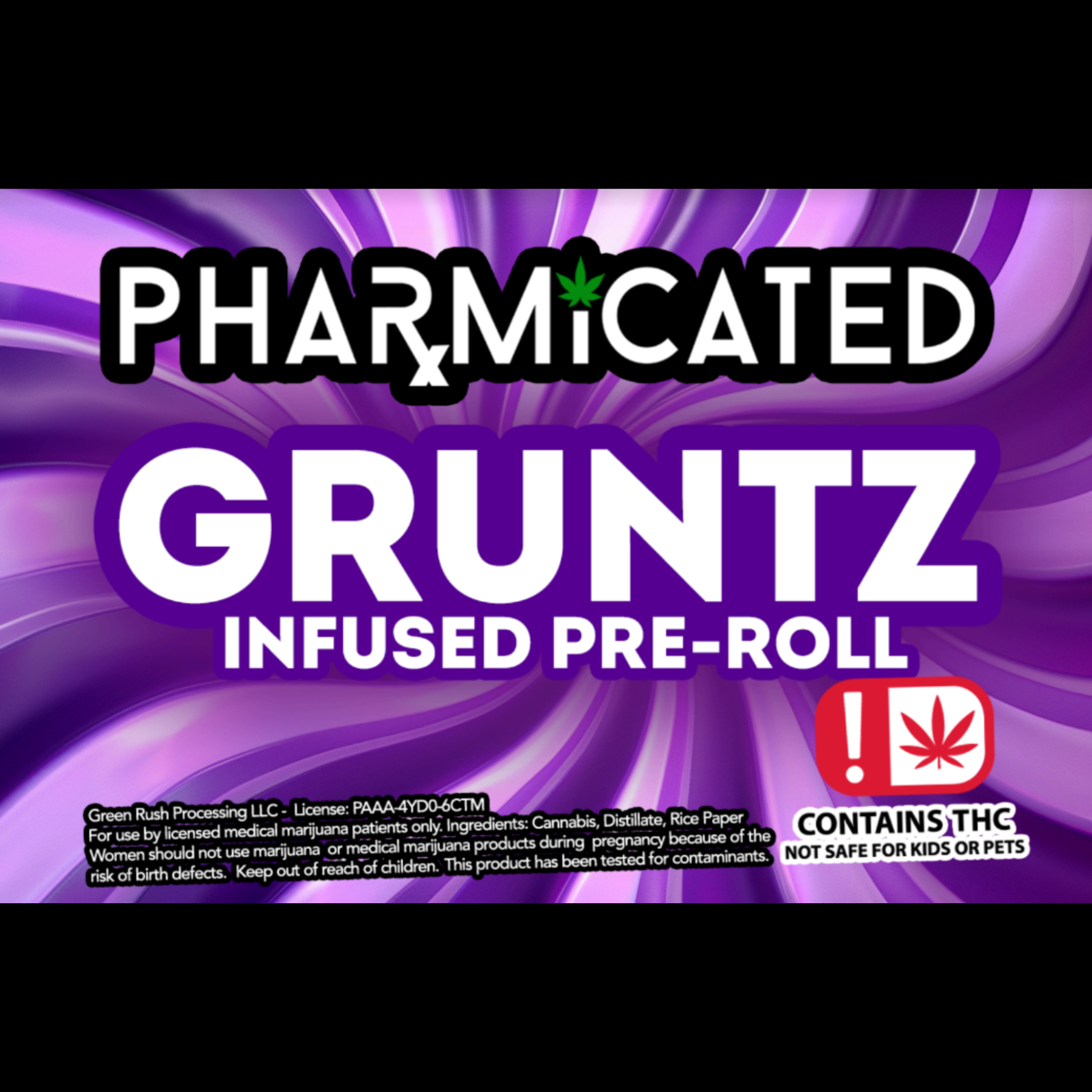 Photograph of Product: Green Rush Processing,LLC- Infused Pre-Roll-Gruntz