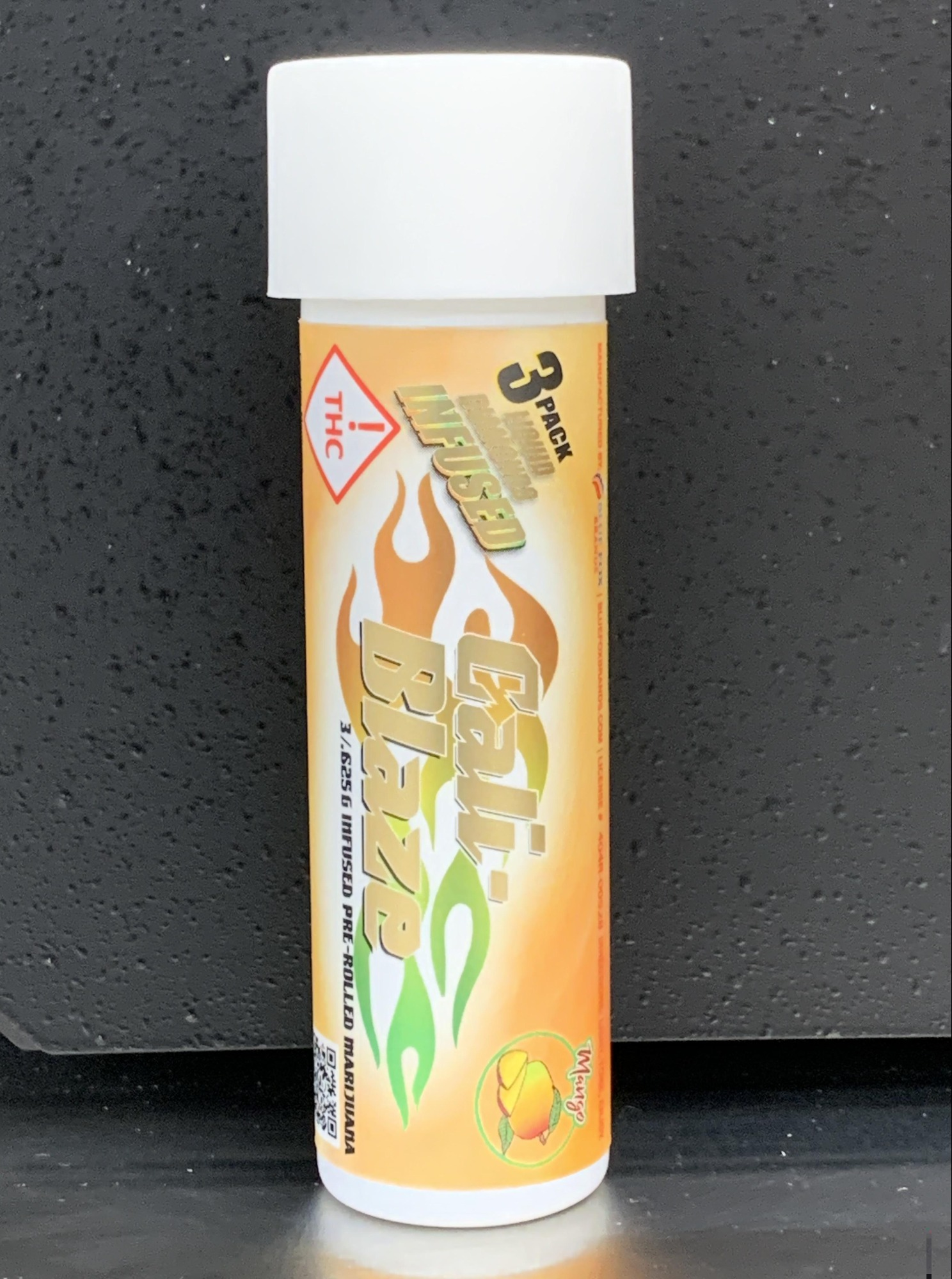 Photograph of product: Cali-Blaze - Mango (MAC) Infused Preroll 3Pk - 1.875g