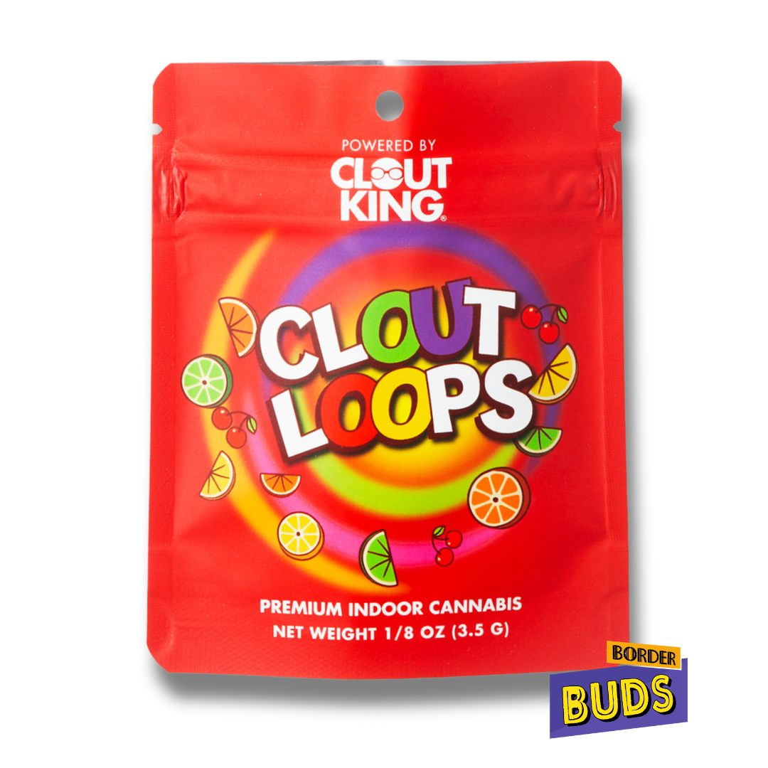 Photograph of product: Clout Loops | Clout King | 3.5g | Pre-Packed Flower