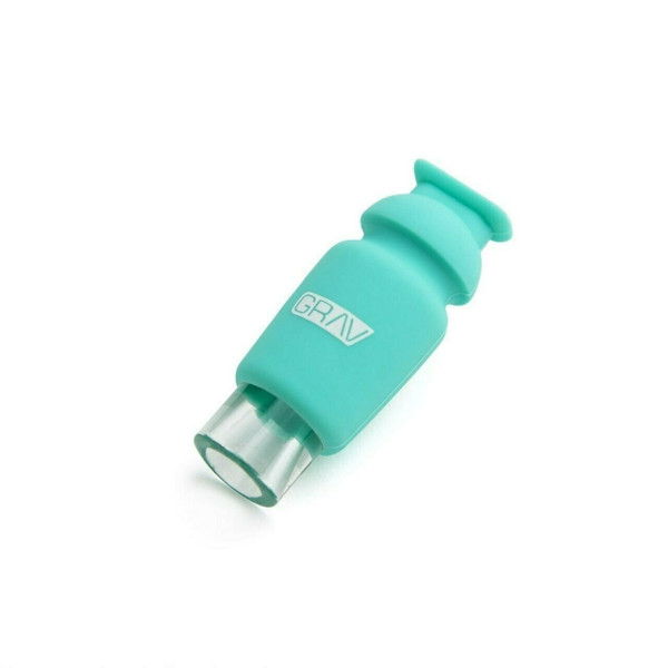Photograph of product: Crutch GRAV Silicone-Capped Glass Crutch [Teal]