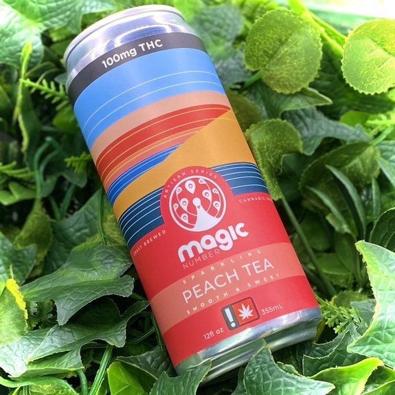Photograph of product: Peach Tea - 25mg TH-oui Sparkling Tea - Magic Number