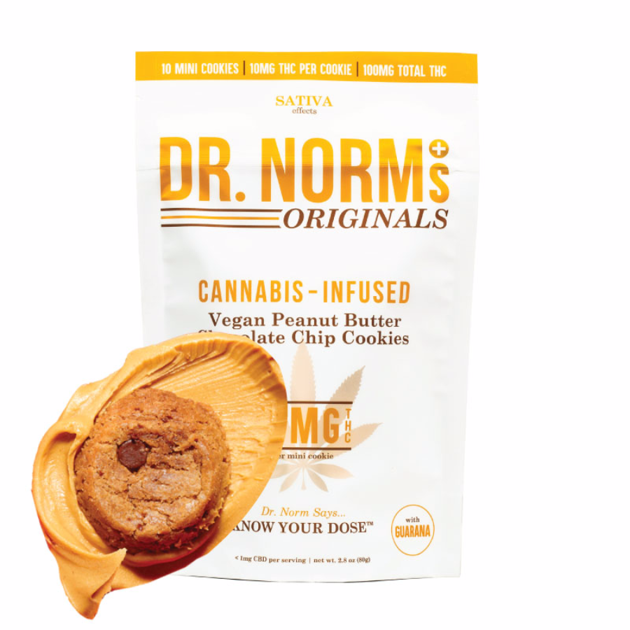Photograph of product: Dr. Norm's Cookies Oui'd Vegan Peanut Butter Chocolate Chip 100mg