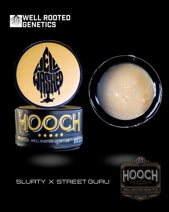 Photograph of Product: Well Washed (Zenoa)  - Extract - 45-159u Cold Cure Live Rosin Batter - Hooch
