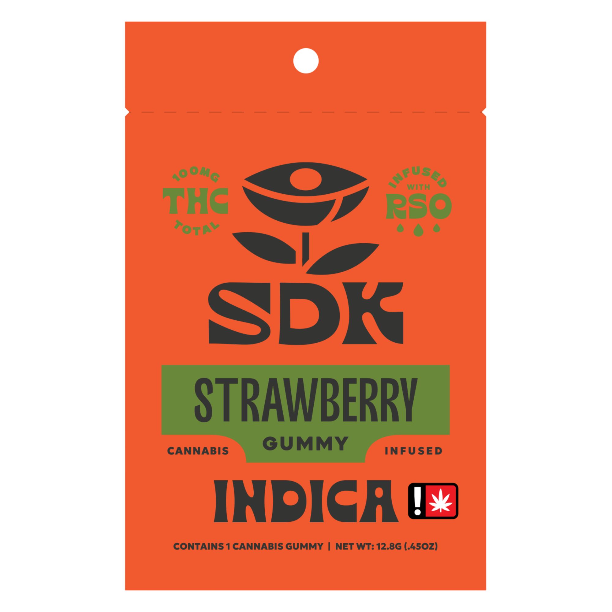 Photograph of product: Gummy (RSO Infused) | SDK | Strawberry | 100mg