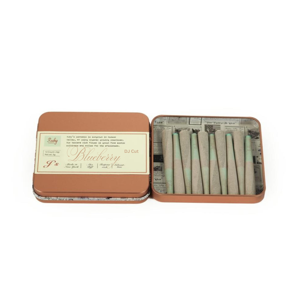 Photograph of Product: Blueberry DJ Cut | Hash Infused Doobie 10pk