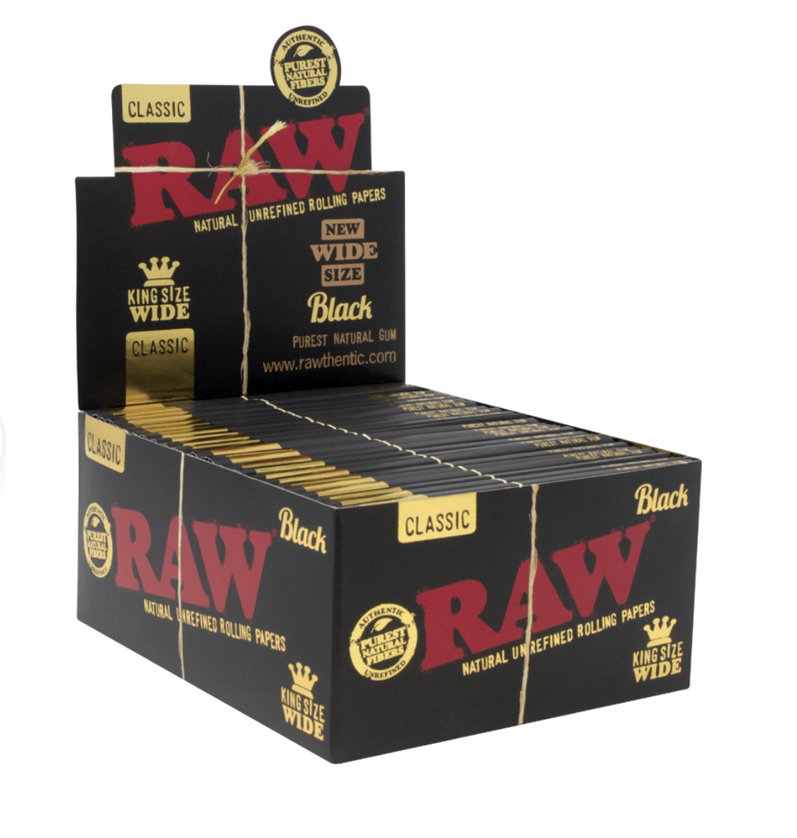 Photograph of product: Raw | Classic Black Rolling Papers | King Size