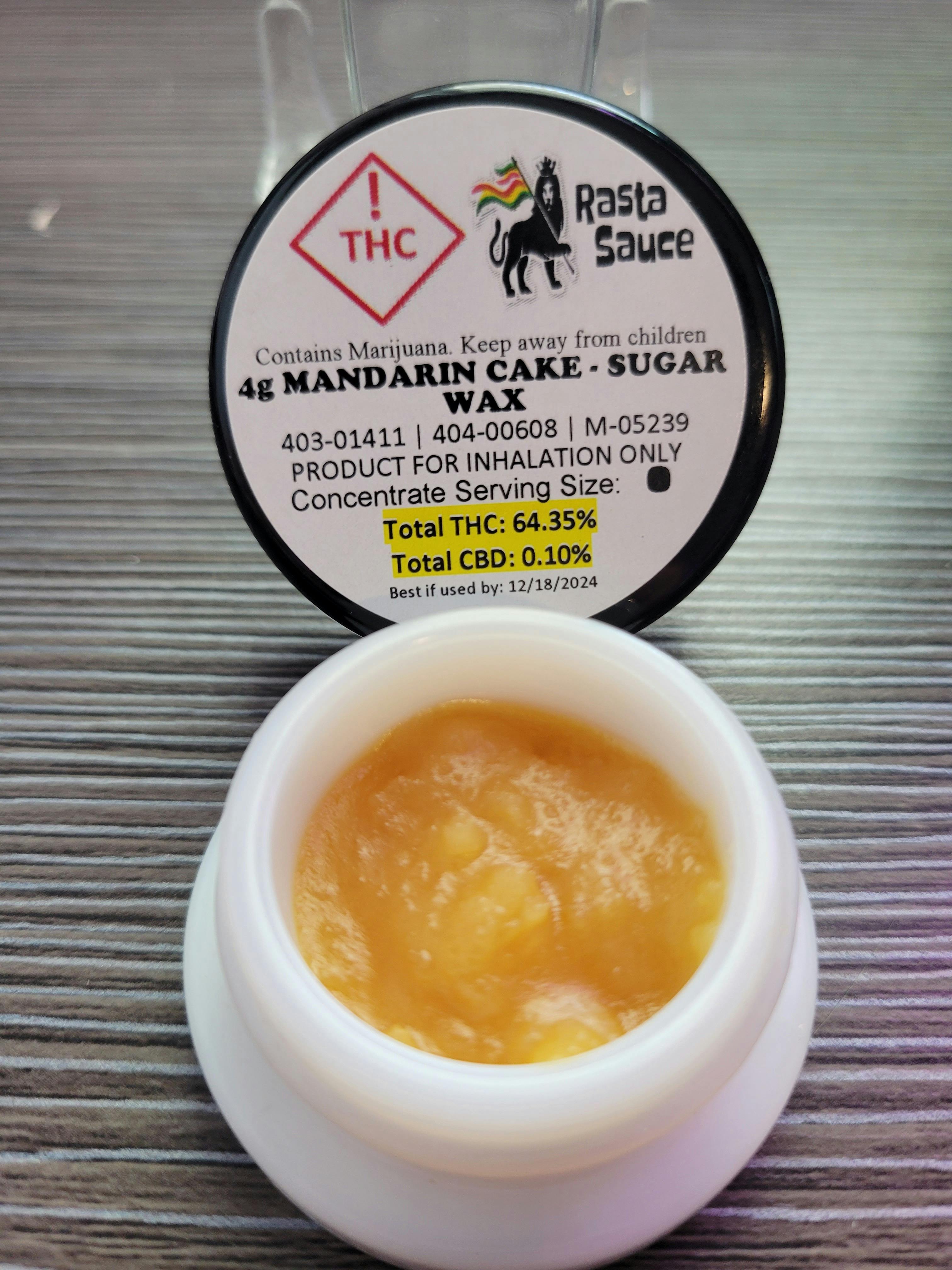 Photograph of product: 4g Bucket - Mandarin Cake sugar wax