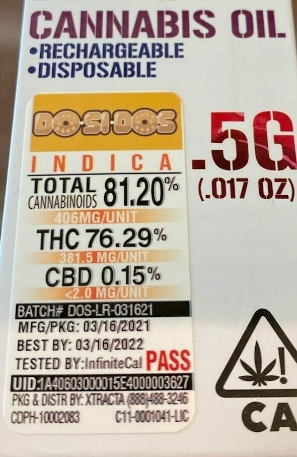 Photograph of product: Flav - Live Resin Pod - Do-Si-Dos - 0.5G