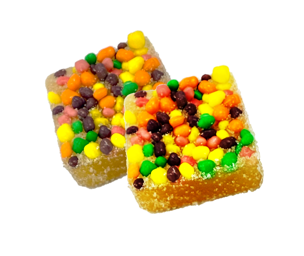 Photograph of product: Space Chunk | Chill | RSO Gummy | 1:1 CBD:TH-oui 2pk 100mg