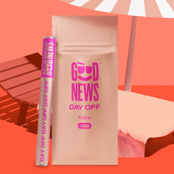 Photograph of product: Good News Day Off (H) 2:1 TH-oui:CBD Disposable 0.3g