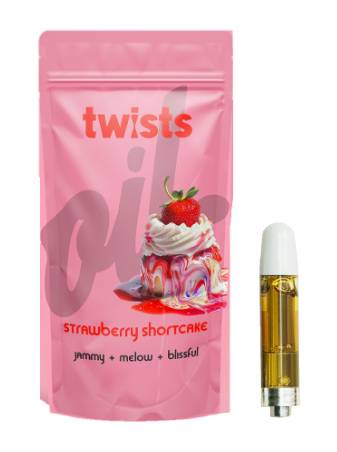 Photograph of product: Oil Twists Strawberry Shortcake Cartridge 1000mg