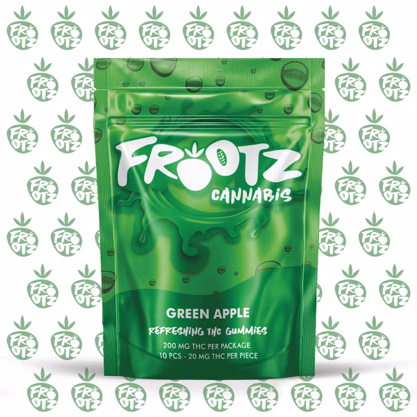 Photograph of product: Frootz | Green Apple | Gummies | 200mg