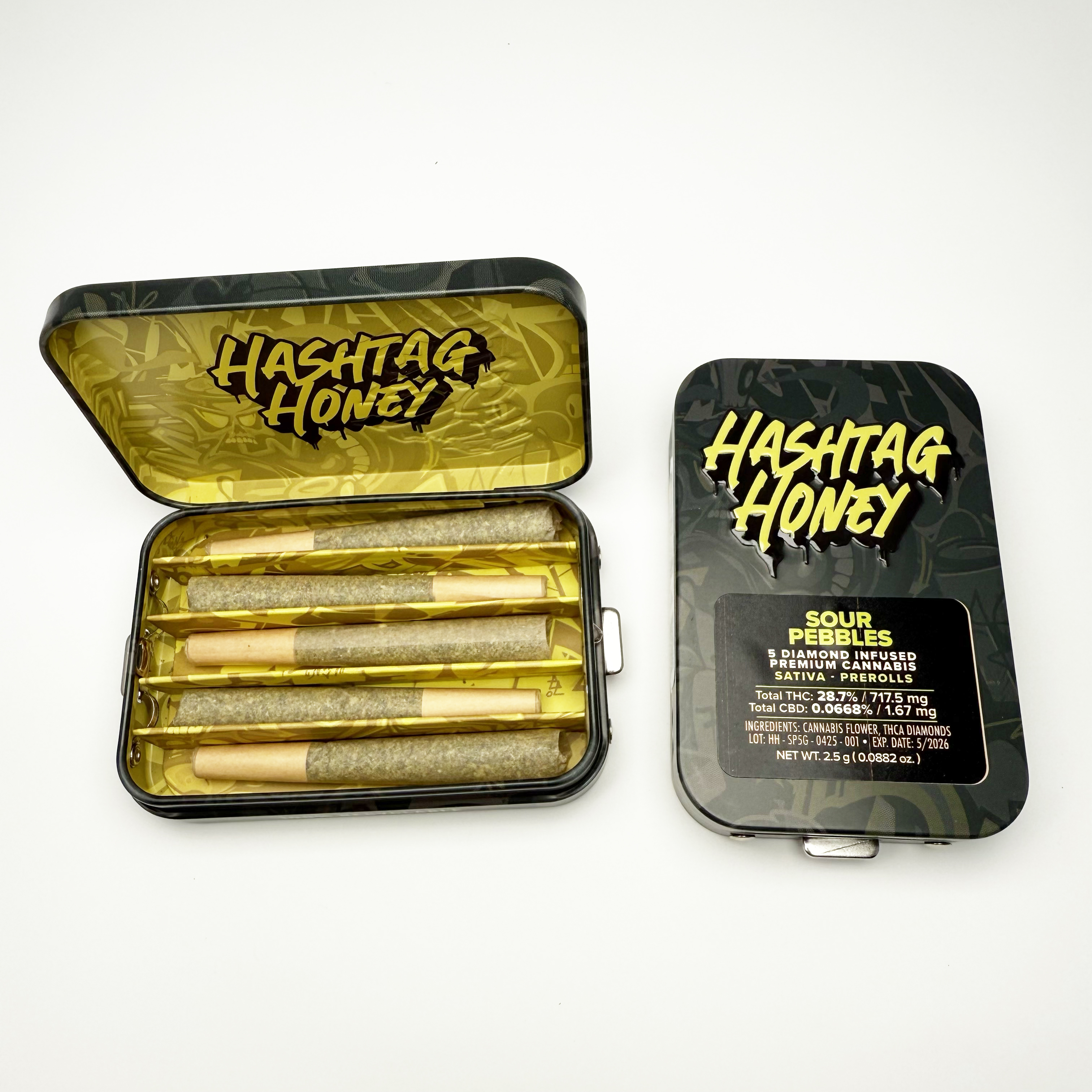 Photograph of product: au chocolattag Honey | Durban Poison | Pre Roll | 5pk