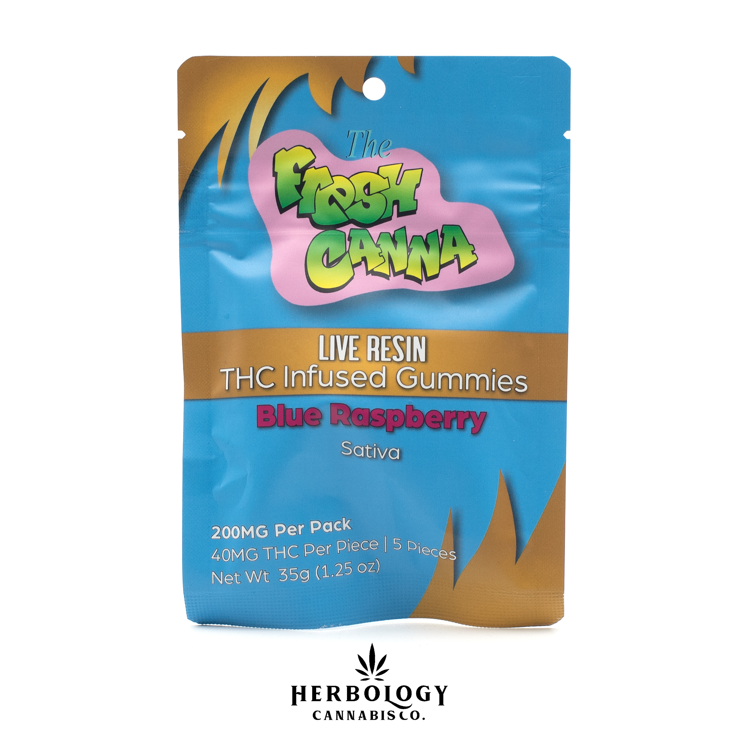 Photograph of product: Fresh Canna | Live Resin Gummy | Blue Raspberry | 200mg
