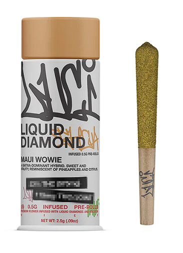 Photograph of Product: Luci Maui Wowie Liquid Diamond 5 Pack Infused Pre-Rolls