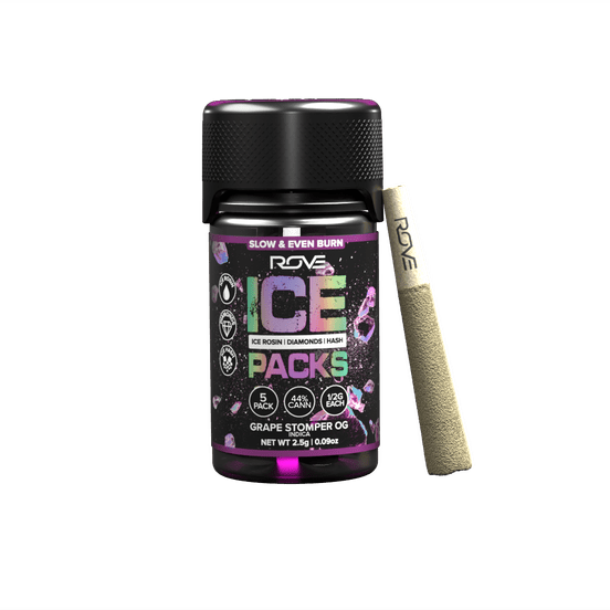 Photograph of product: Rove Infused Pre-roll Pack Grape Stomper OG 2.5g - 