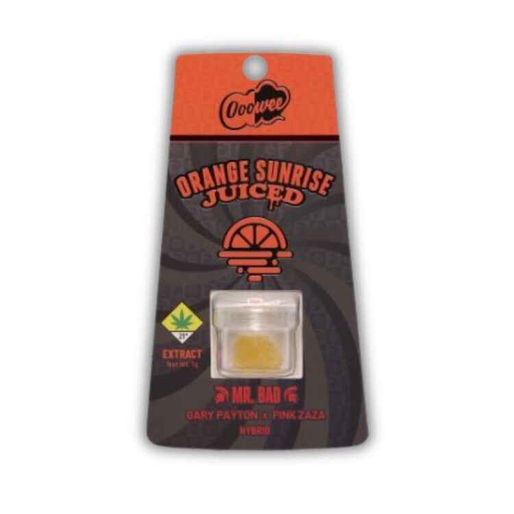 Photograph of product: Mr. Bad x Orange Sunrise JUICED Sugar Wax Concentrate (Ooowee)