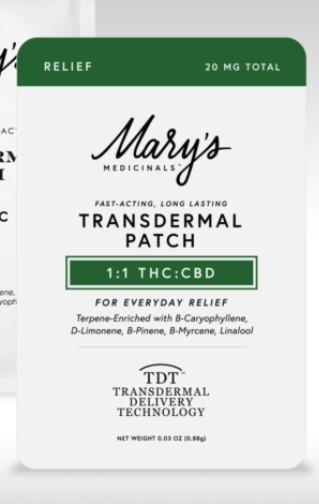Photograph of product: RELIEF 1:1 CBD/TH-oui (10MG) - SINGLE PATCH