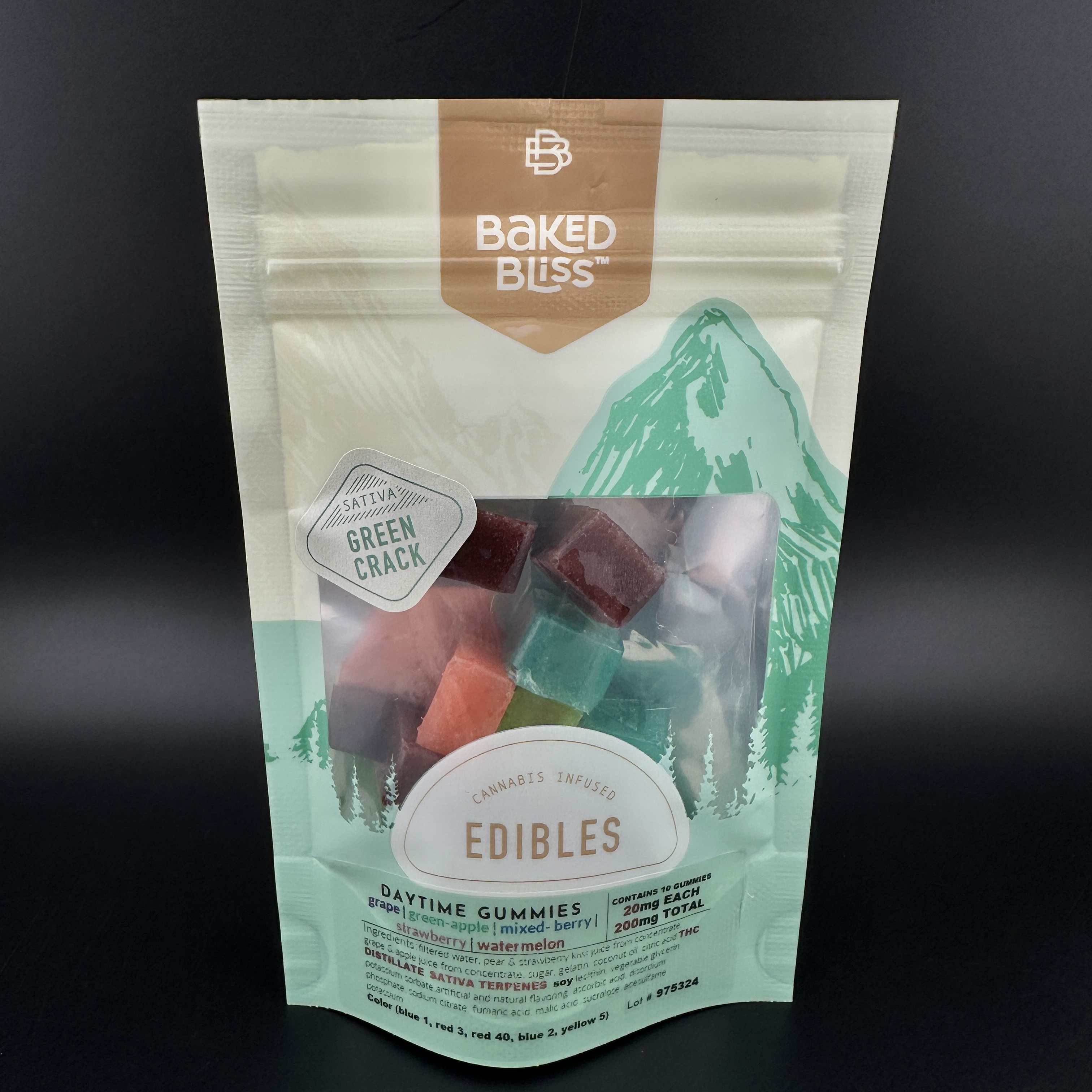 Photograph of product: Green Crack oui'd gummies | 200mg | Baked Bliss