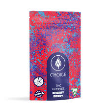 Photograph of product: Choice - 100mg Gummies - Cherry Berry (Oui'd)