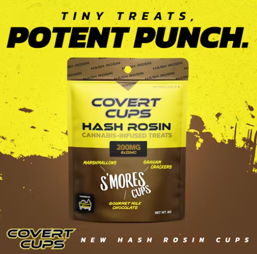 Photograph of product: Covert Cups - au chocolat Rosin 200mg - S'mores