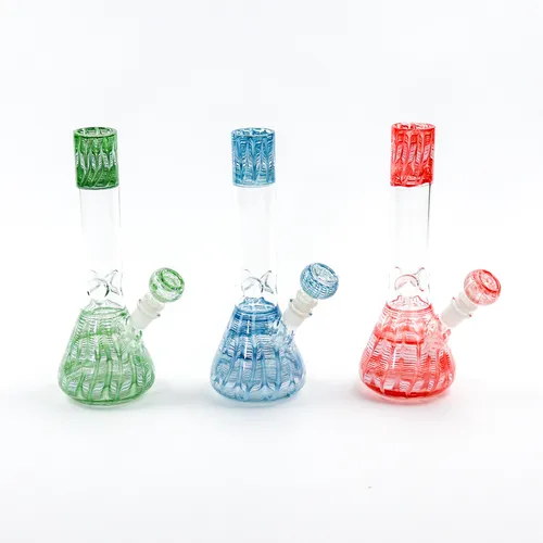 Photograph of product: LuvBuds - 10" Wrap and Rake Beaker Bong with Ice Catcher | Assorted Colors