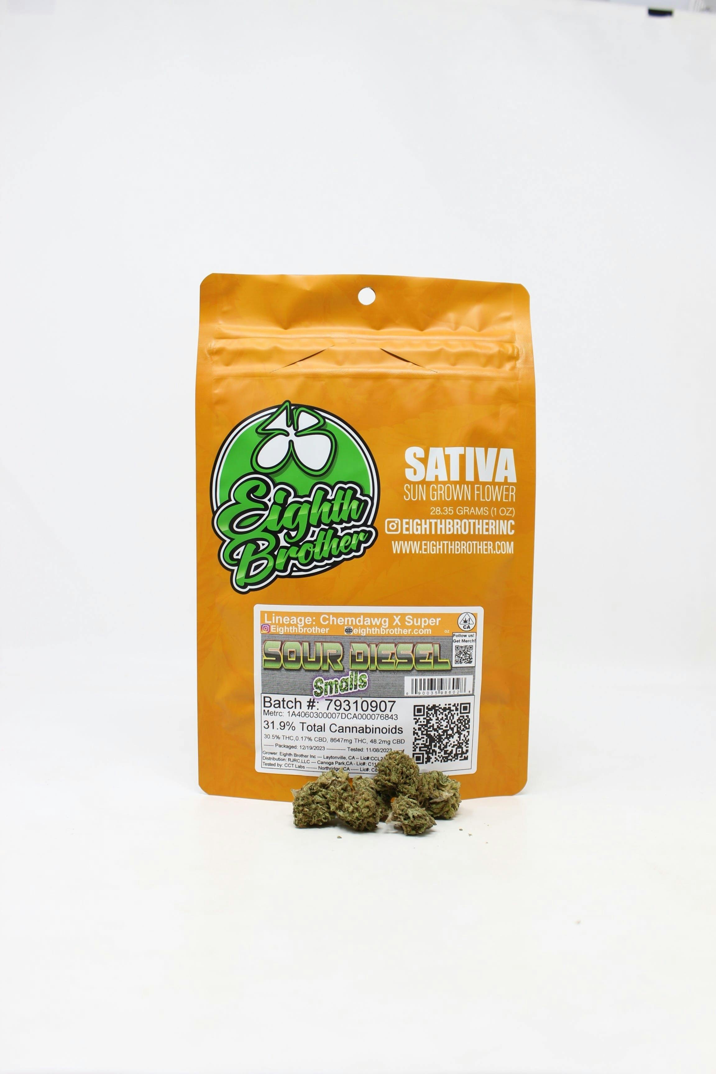 Photograph of product: Sour Diesel Smalls (28g - oz)
