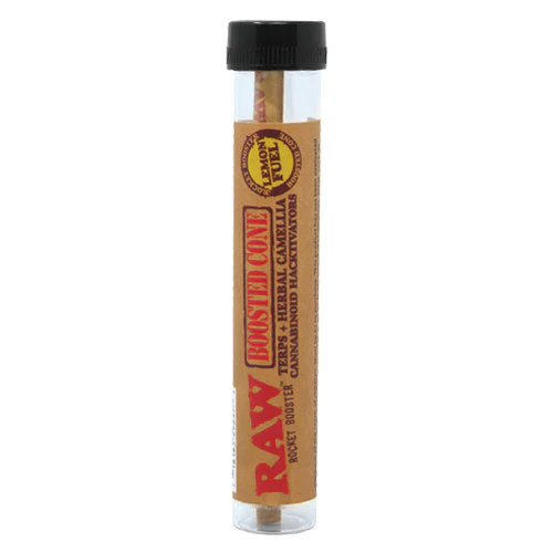 Photograph of product: RAW Rocket Booster Terpene Infused Cones Lemon Fuel