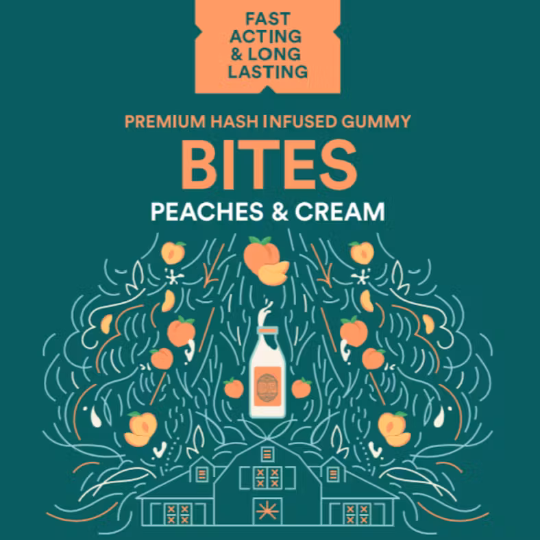 Photograph of product: Peaches & Cream au chocolat Rosin Bites | TAX INCLUDED