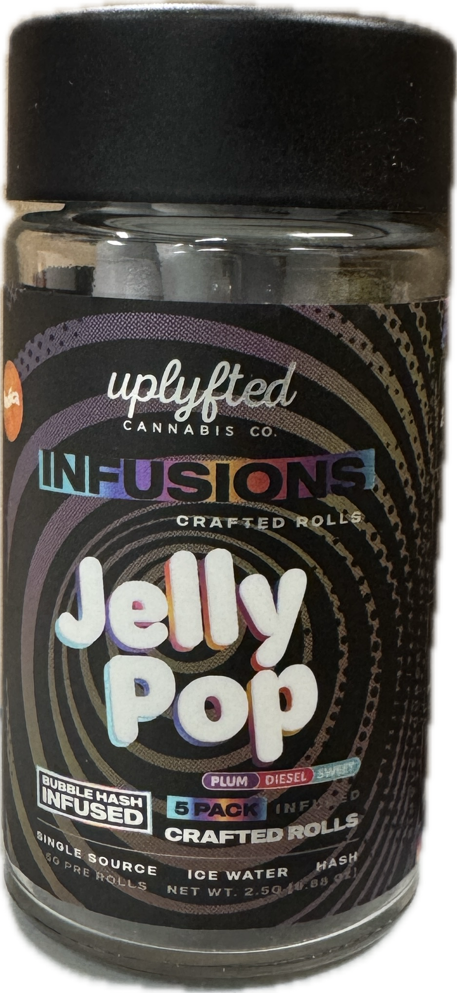 Photograph of product: Uplyfted- Canal St. Runtz 2.5g Bubble au chocolat Infused Crafted Rolls | 5-pack