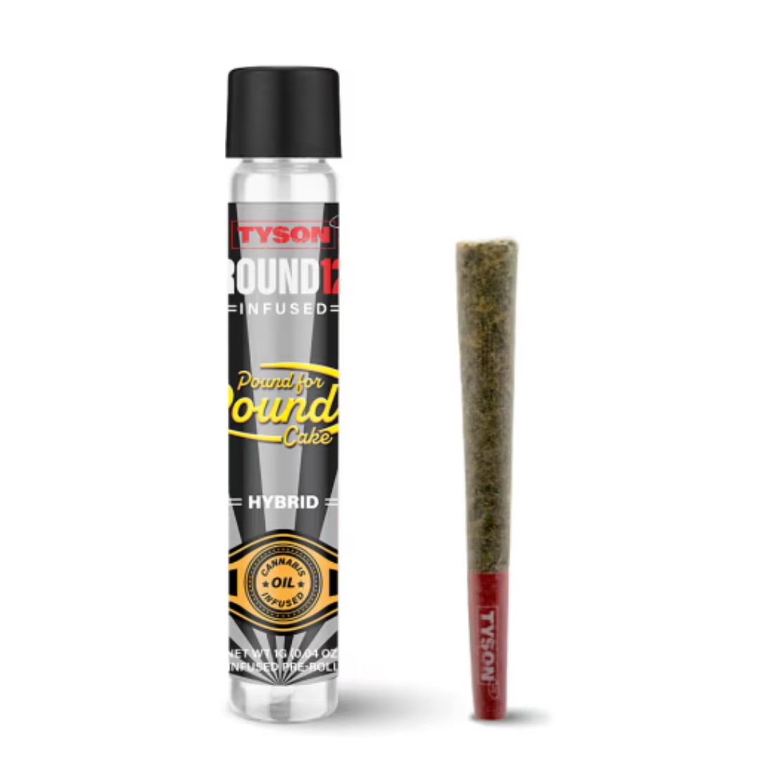 Photograph of product: Tyson 2.0 | Pound For Pound Cake Infused Pre-Roll | 1.2g