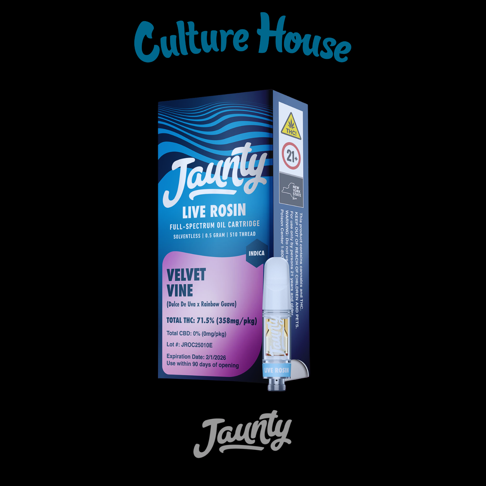 Photograph of product: Jaunty | Velvet Vine | Live Rosin | Cart