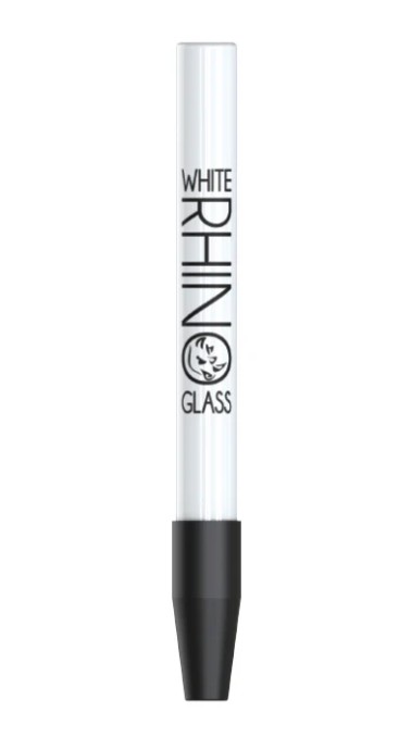 Photograph of product: Dab Straw - Ceramic with Silicone Cap - White Rhino