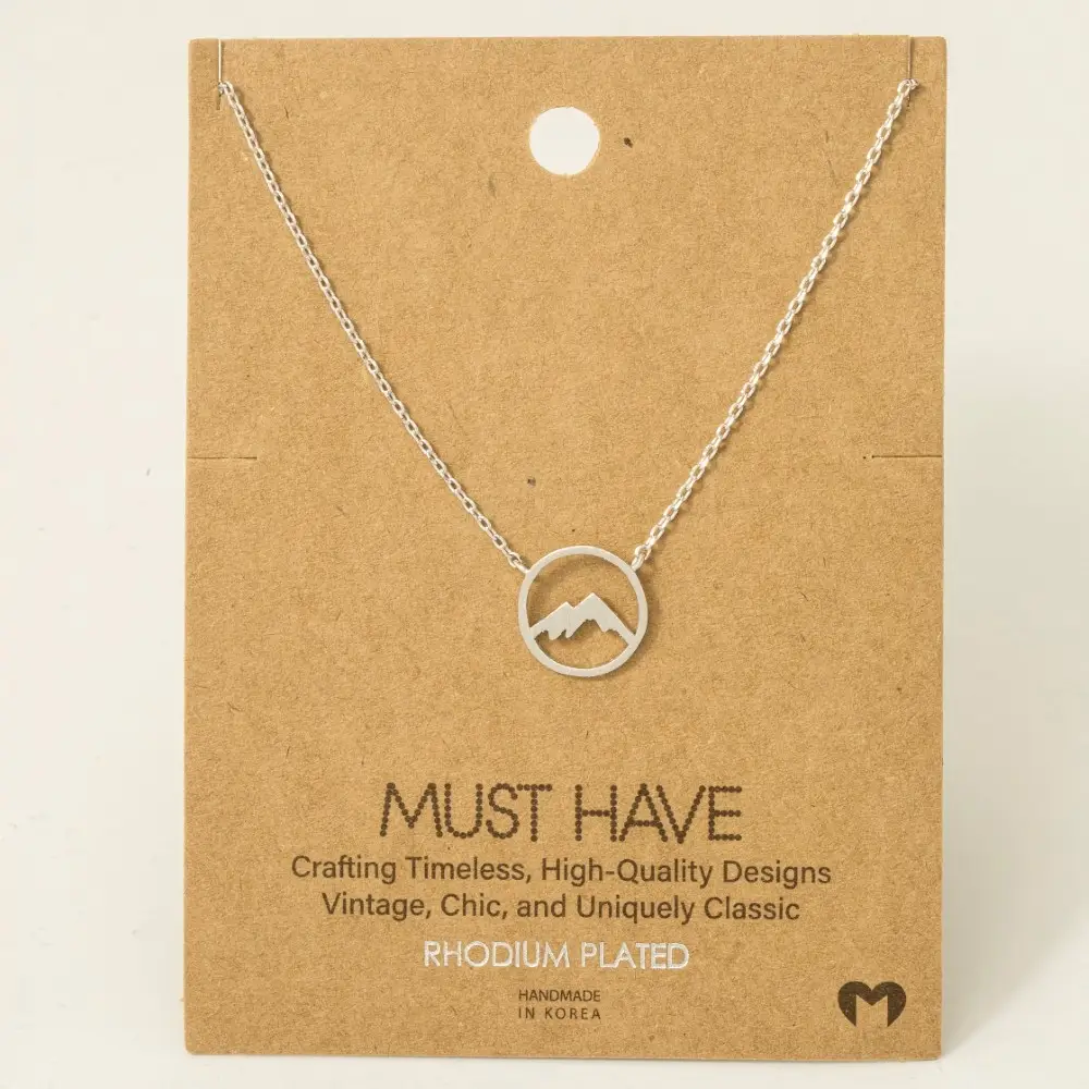 Photograph of product: Mountain Range Pendant Necklace - Silver