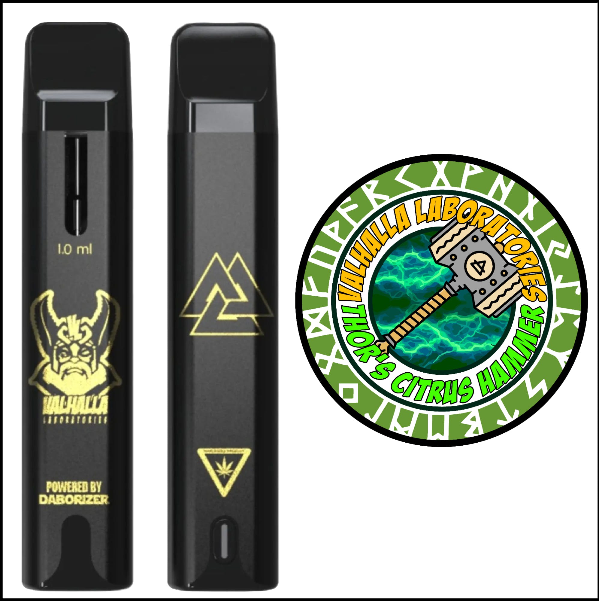 Photograph of product: Valhalla Labs Thor's Hammer 1g Disposable Vape