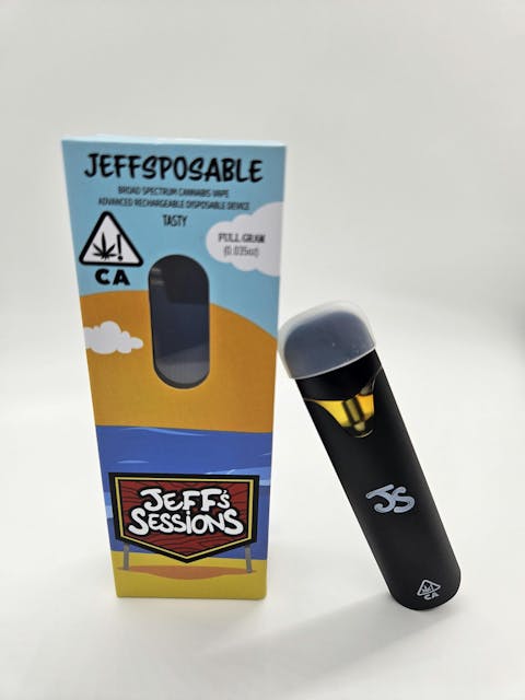 Photograph of product: Jeff's Sessions Northern Lights 1g Distillate Disposable - 