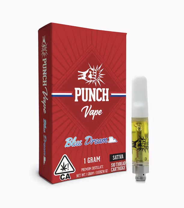 Photograph of Product: Blue Dream (S) Distillate Vape CARTRIDGE 1g - Punch Extracts