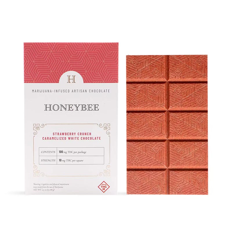 Photograph of product: Strawberry Crunch White Chocolate Bar