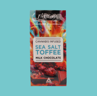 Photograph of product: FCC | Sea Salt Toffee Milk Chocolate Bar | 200mg TH-oui