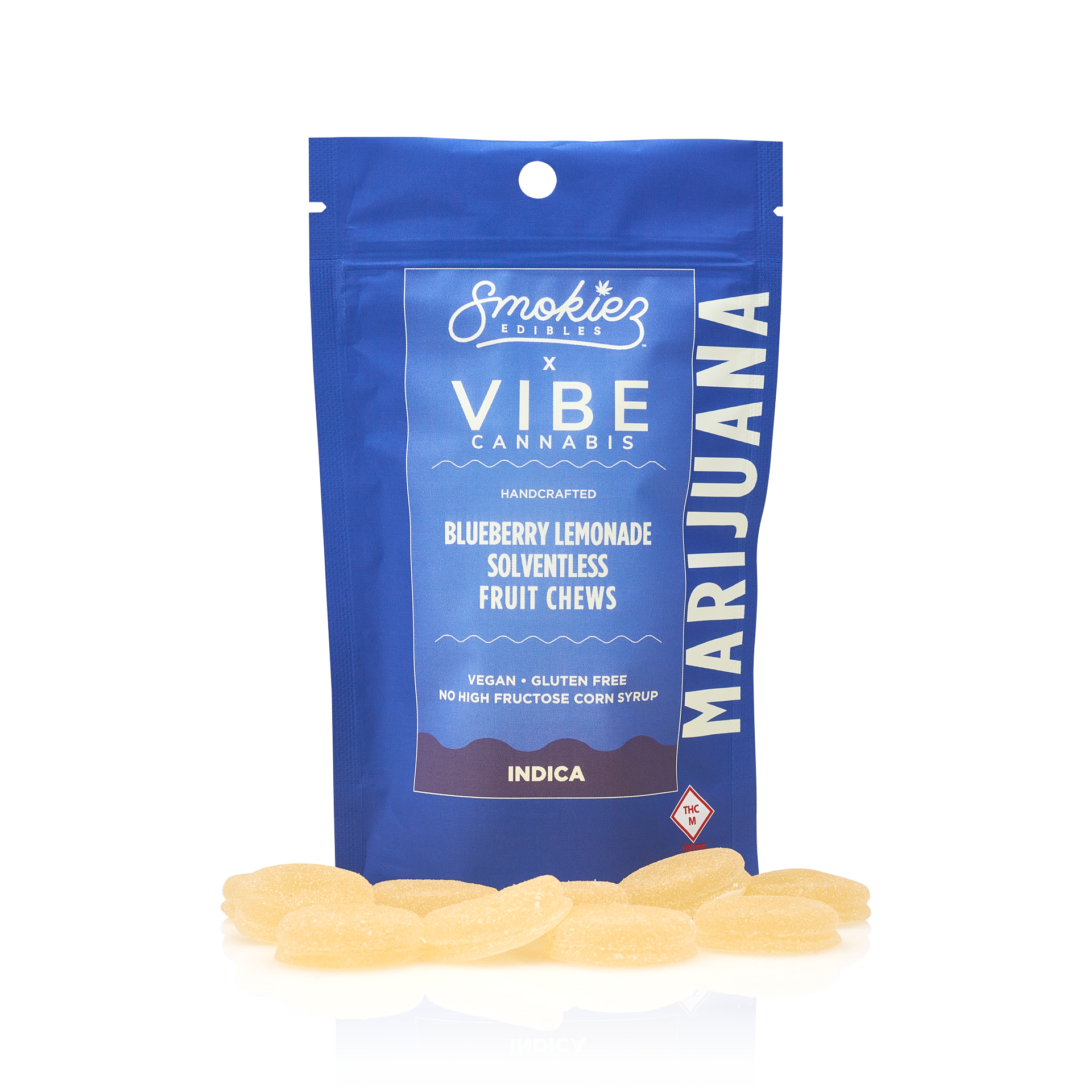 Photograph of product: Smokiez x Vibe Sweet Blueberry Lemonade Rosin Gummies | 100mg