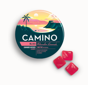 Photograph of product: CAMINO - GUMMIES - 100MG - WATERMELON LEMONADE - HYBRID